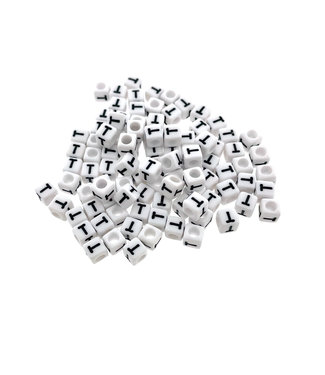 123Paracord Paracorde alphabet letter Perles Blanc T