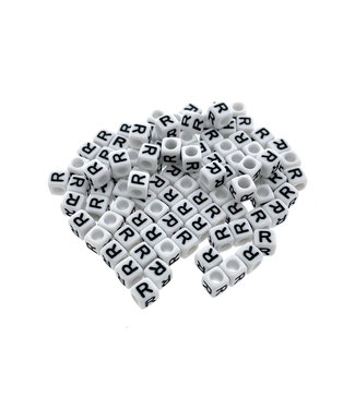 123Paracord Paracorde alphabet letter Perles Blanc R