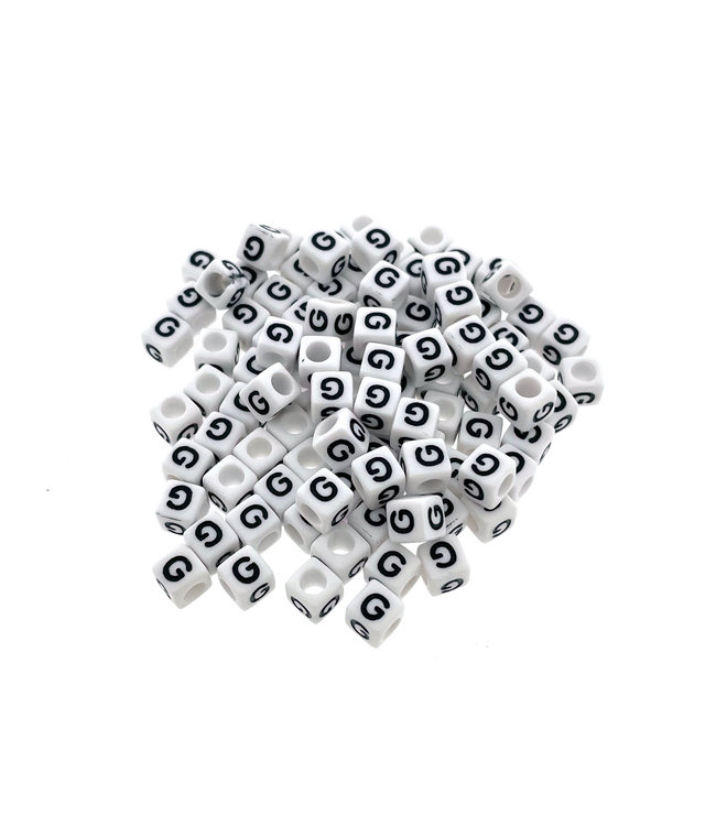 Paracorde alphabet letter Perles Blanc G