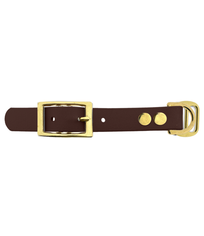 Adaptateur Biothane 19MM Brun foncé/Brass