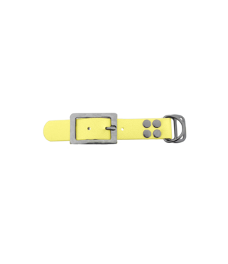 123Paracord Adaptateur Biothane 25MM Jaune pastel/Inoxydable