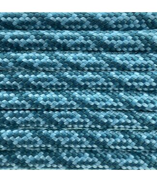 123Paracord Paracorde 550 type III Teal / Ultra Neon Turquoise Helix