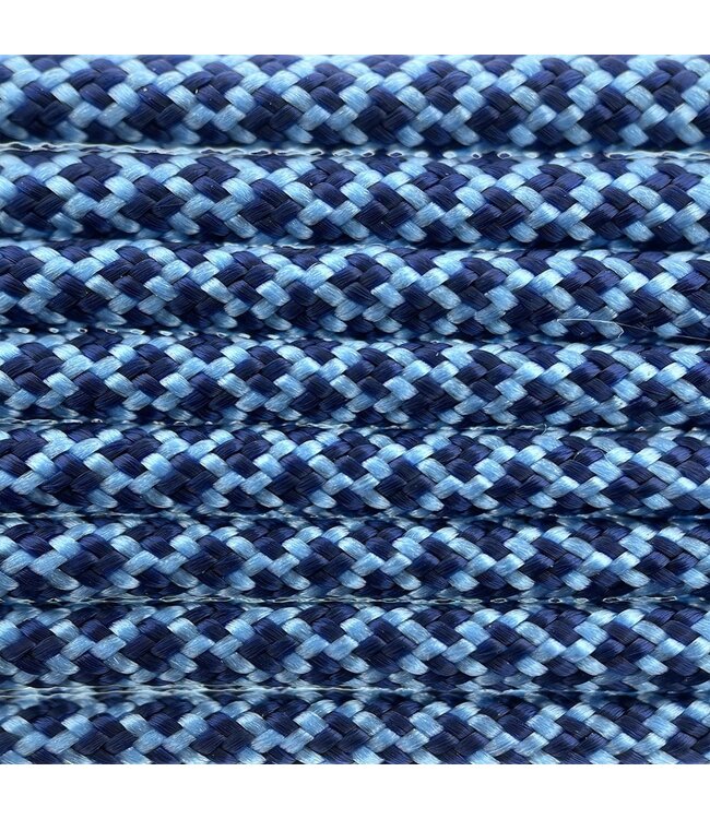Paracorde 550 type III Baby Bleu / Midnight Bleu Diamond