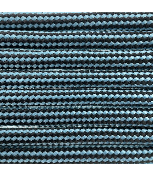 Paracorde 550 type III Neon Turquoise / Noir Stripes