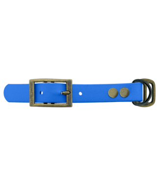 123Paracord Adaptateur Biothane 19MM Light Bleu/Bronze antique