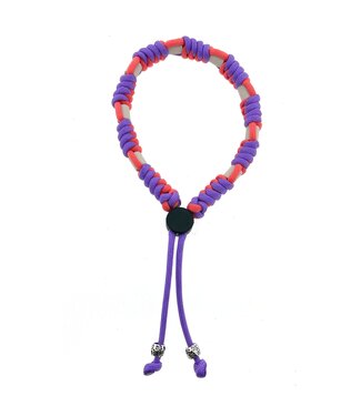 123Paracord Collier anti-tiques bricolé Amethyst/Coral