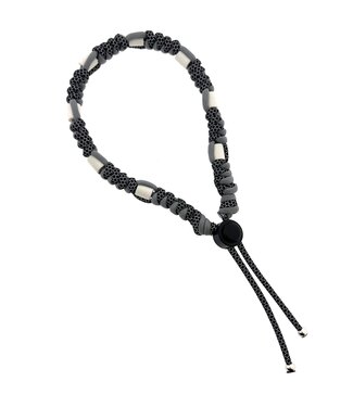 123Paracord Collier anti-tiques bricolé Ultra reflective & Noir Diamond/Argent Gris