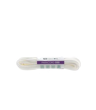 123Paracord Paracorde 550 type III White - 10 mtr