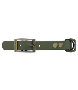 123Paracord Adaptateur Biothane 19MM Military Olive/Bronze antique