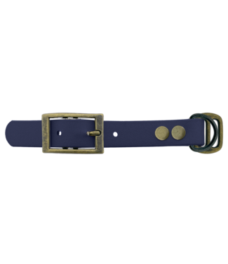 123Paracord Adaptateur Biothane 19MM Navy Bleu/Bronze antique