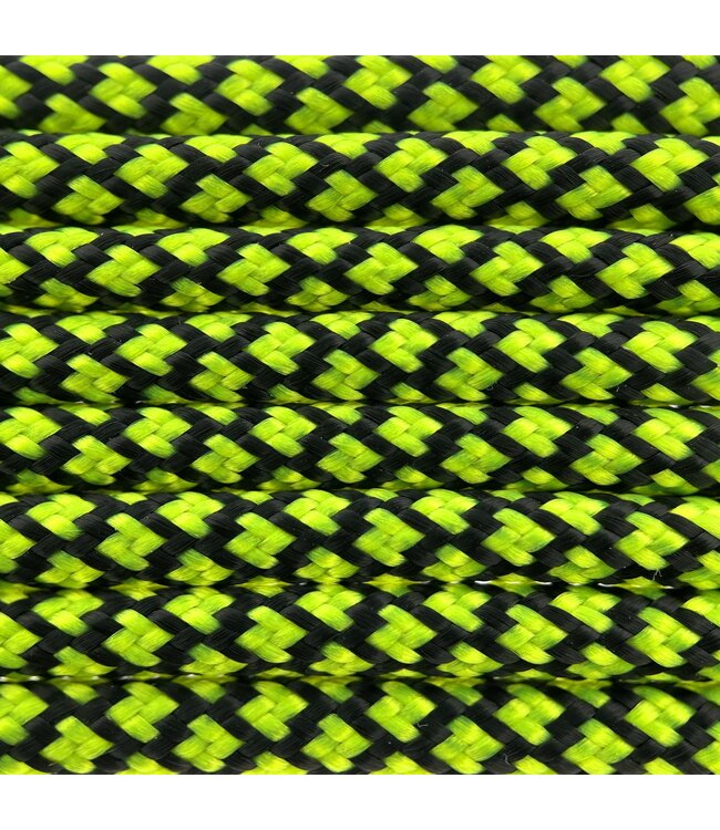 Paracorde 550 type III Noir / Ultra Neon Jaune Diamond