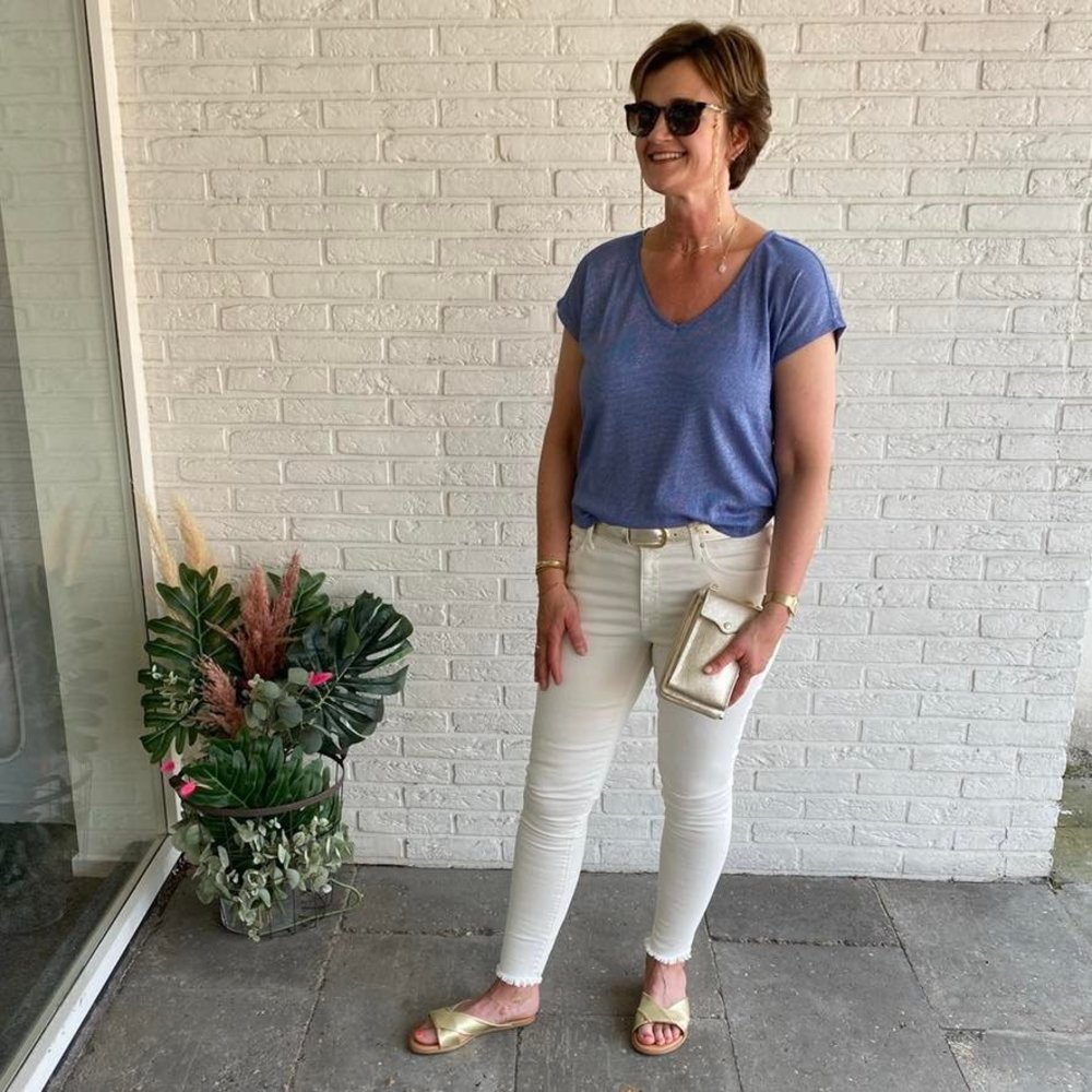 Vero Moda VMTIBI S/S V-NECK TOP JRS BTQ