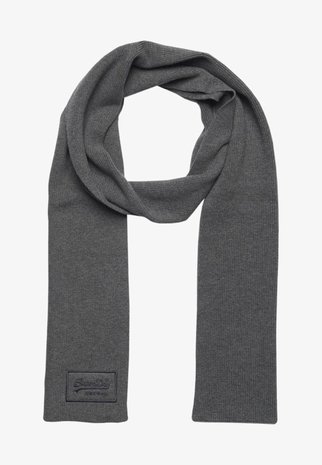 Superdry VINTAGE LOGO SCARF RICH CHARCOAL MARL