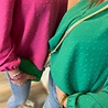 BLOUSE DOT MET V-HALS ONE SIZE BLOUSE DOT MET V-HALS ONE SIZE