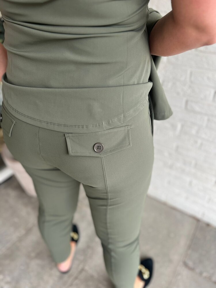 Travel cargo broek army groen