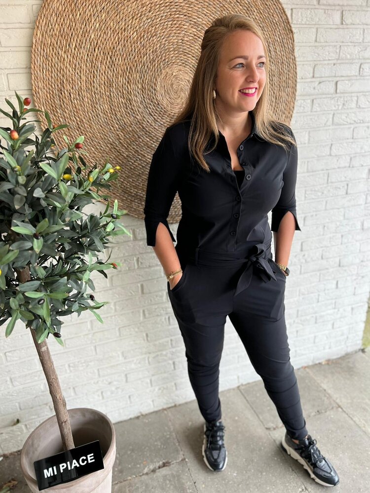 Mi Piace JUMPSUIT TRAVELSTOF 202033 BLACK Mi Piace JUMPSUIT TRAVELSTOF 202033 BLACK