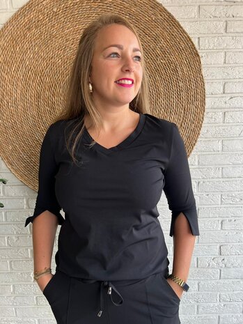 Mi Piace TOP TRAVELSTOF 202095 BLACK Mi Piace TOP TRAVELSTOF 202095 BLACK