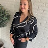 Vero Moda VMMERLE LS V-NECK KNOT TOP WVN GA Vero Moda VMMERLE LS V-NECK KNOT TOP WVN GA