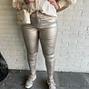 TOXIK HIGH WAIST BROEK METALLIC GOUD TOXIK HIGH WAIST BROEK METALLIC GOUD