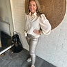 TOXIK HIGH WAIST BROEK METALLIC GOUD TOXIK HIGH WAIST BROEK METALLIC GOUD