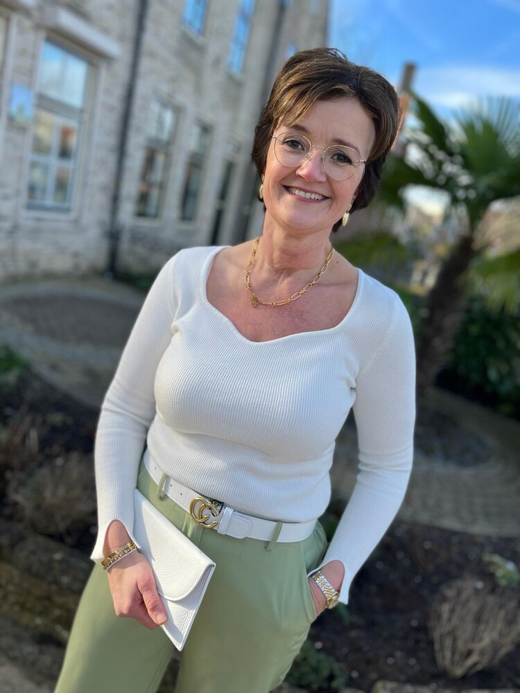 Ydence KNITTED TOP CHIARA OFF-WHITE