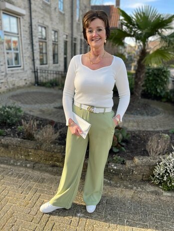 Ydence KNITTED TOP CHIARA OFF-WHITE