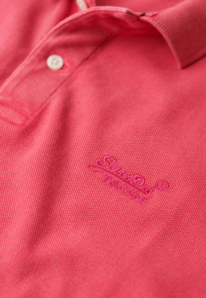 Superdry VINT DESTROY POLO RASPBERRY PINK