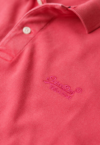 Superdry VINT DESTROY POLO RASPBERRY PINK