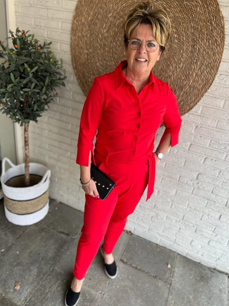 Mi Piace JUMPSUIT TRAVELSTOF 202033 RED