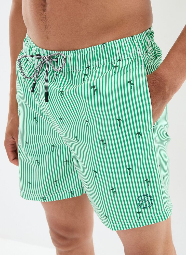 Jack en Jones JPSTFIJI JJSWIM SMALL STRIPES LY SN GREEN BEE