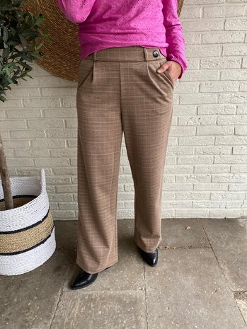 JDY JDYGEGGO MIA LONG CHECK PANT JRS NOOS