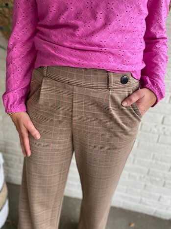 JDY JDYGEGGO MIA LONG CHECK PANT JRS NOOS