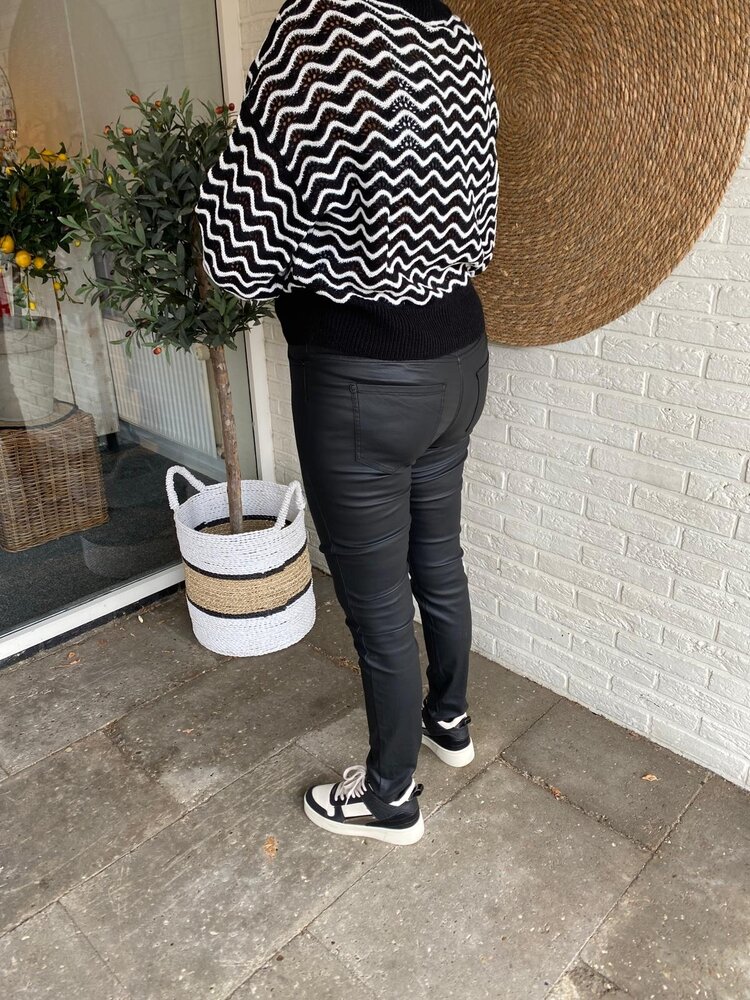 JDY JDYNEWTHUNDER COATED HIGH SKN PNT NOOS BLACK