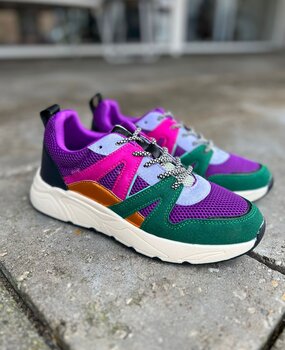Poelman SNEAKER CAROCEL GREEN/BLACK/PURPLE Poelman SNEAKER CAROCEL GREEN/BLACK/PURPLE