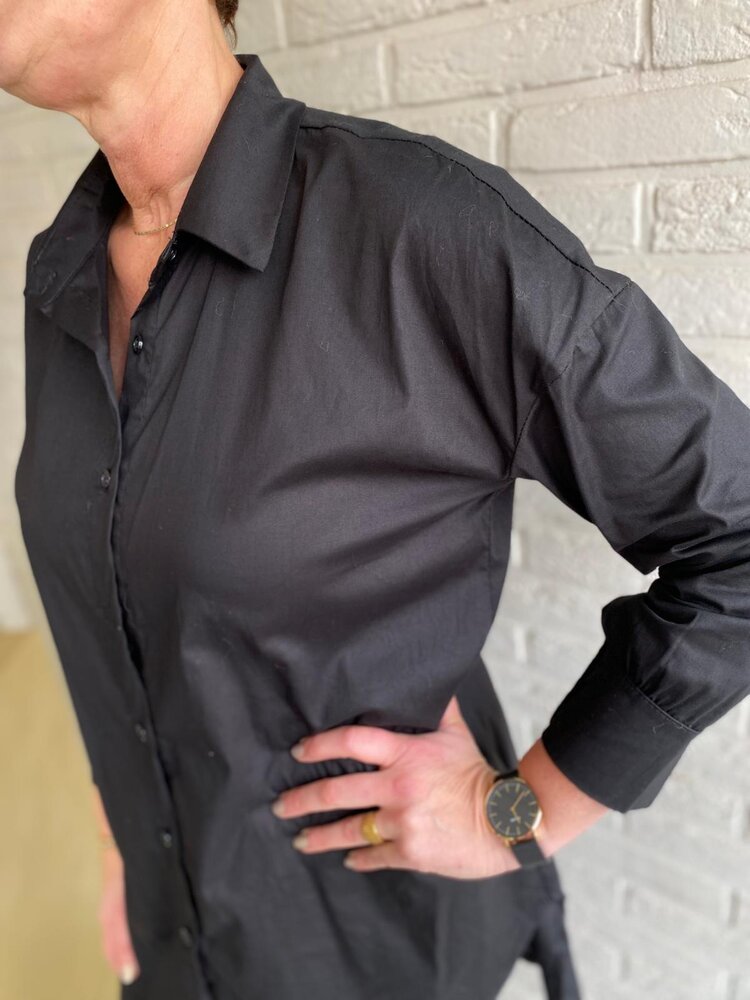 BLOUSE LANG ONE SIZE ZWART
