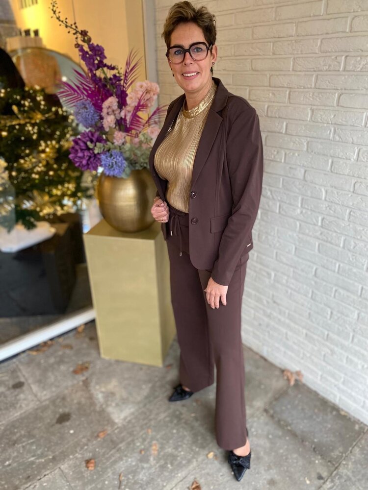 Mi Piace BLAZER TRAVELSTOF 202015 BROWN Mi Piace BLAZER TRAVELSTOF 202015 BROWN