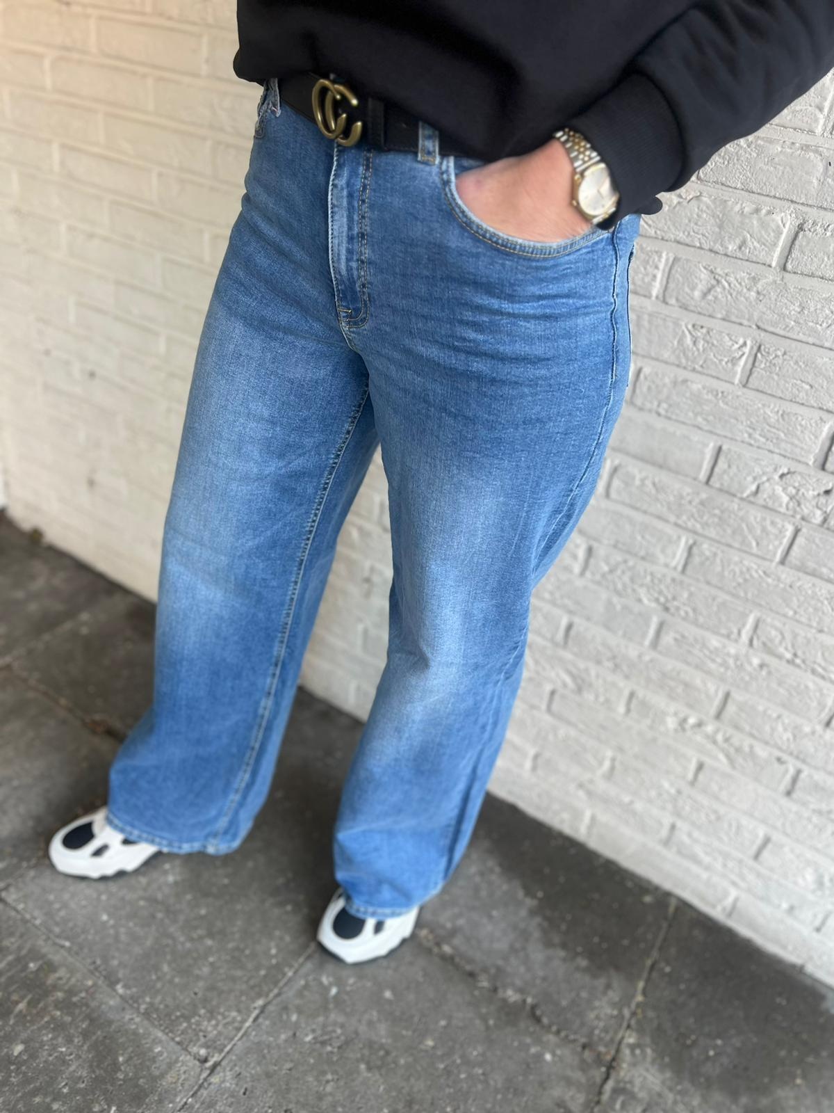 JDY Damen Skinny Jeans – Mittelblau, Knöchellang, Mittlere Taille, Mit Gürtelschlaufen & Knopfleiste