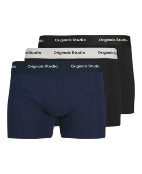 Jack en Jones JACVESTERBRO SOLID TRUNKS 3 PACK NOOS OCEAN CAVERN/BLACK Jack en Jones JACVESTERBRO SOLID TRUNKS 3 PACK NOOS OCEAN CAVERN/BLACK