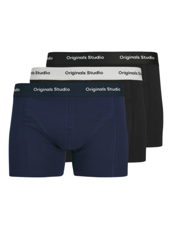 Jack en Jones JACVESTERBRO SOLID TRUNKS 3 PACK NOOS OCEAN CAVERN/BLACK