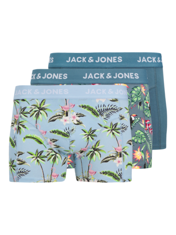 Jack en Jones JACFLOWER BIRD TRUNKS 3 PACK SN CHAMBRAY BLUE/OCEANVIEW