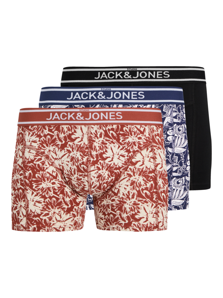 Jack en Jones JACRETRO FLOWER TRUNKS 3 PACK SN OCEAN CAVERN/ARIBIAN SP