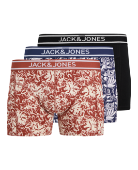 Jack en Jones JACRETRO FLOWER TRUNKS 3 PACK SN OCEAN CAVERN/ARIBIAN SP Jack en Jones JACRETRO FLOWER TRUNKS 3 PACK SN OCEAN CAVERN/ARIBIAN SP