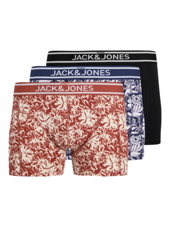 Jack en Jones JACRETRO FLOWER TRUNKS 3 PACK SN OCEAN CAVERN/ARIBIAN SP