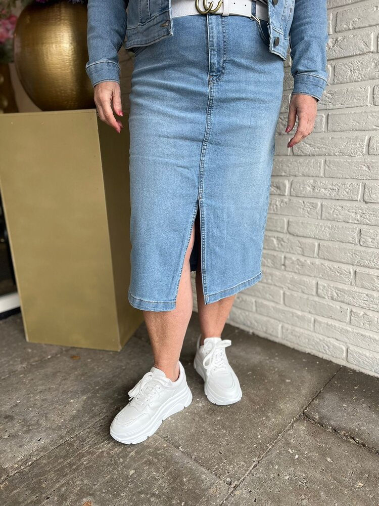 JDY JDYMOON HW MIDI SLIT SKIRT MIX DNM MEDIUM BLUE DENIM JDY JDYMOON HW MIDI SLIT SKIRT MIX DNM MEDIUM BLUE DENIM