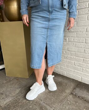 JDY JDYMOON HW MIDI SLIT SKIRT MIX DNM MEDIUM BLUE DENIM JDY JDYMOON HW MIDI SLIT SKIRT MIX DNM MEDIUM BLUE DENIM