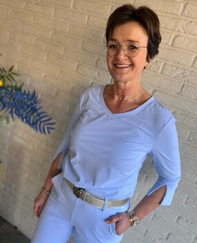 Mi Piace TOP 3/4 MOUW TRAVELSTOF 202095 LIGHT BLUE Mi Piace TOP 3/4 MOUW TRAVELSTOF 202095 LIGHT BLUE