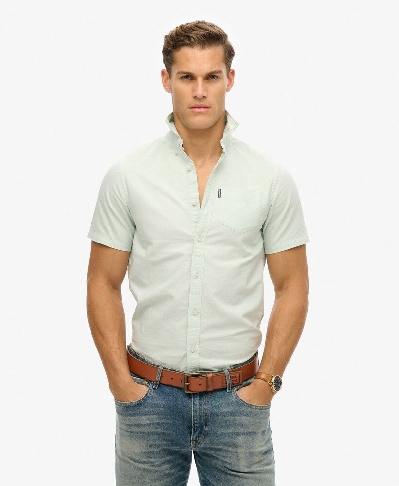 Superdry OXFORD S/S SHIRT LIGHT GREEN