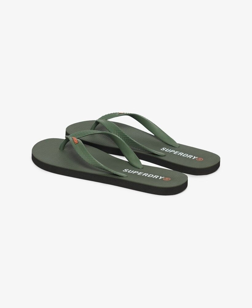 Superdry CORE ESSENTIAL FLIP FLOP ARMY KHAKI