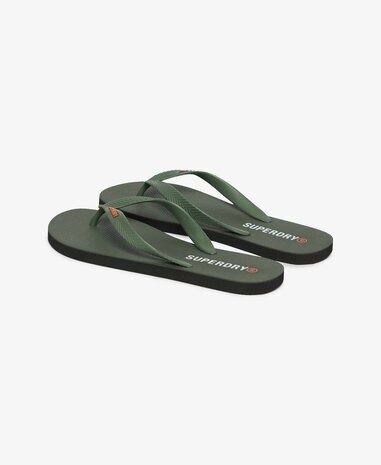 Superdry CORE ESSENTIAL FLIP FLOP ARMY KHAKI