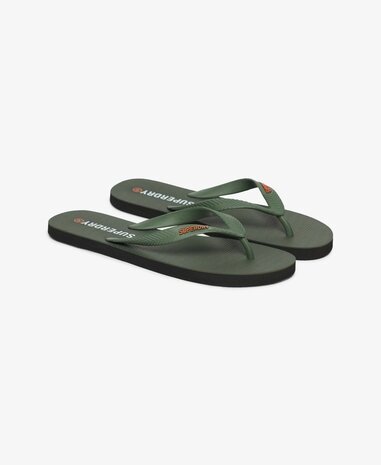 Superdry CORE ESSENTIAL FLIP FLOP ARMY KHAKI